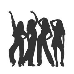 Fototapeta premium Dancing party girl silhouette