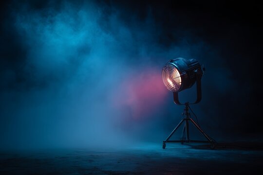 Stage lighting creates an atmospheric backdrop