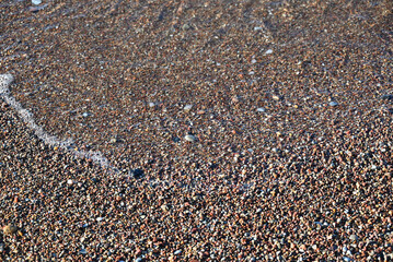 Pebbles on the beach.