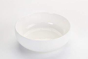 White ceramic empty bowl dishware