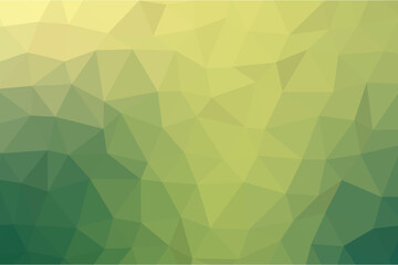Green Polygon Abstract Background with Gradient Low Poly Texture, Modern Geometric Triangle Pattern, Minimal Nature Tone Design for Wallpaper and Digital Graphic Projects