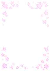 Pink Star Paint Splatter Vertical Frame