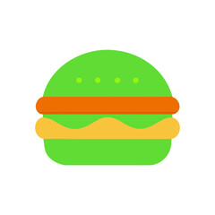 Whimsical burger icon brightens any food project