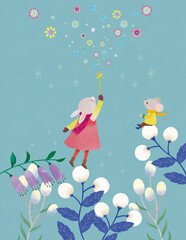 うさぎとネズミ