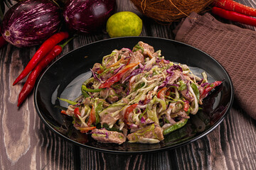 Salad with canned tuna and cabbage