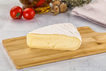 Soft brie cheese with mold