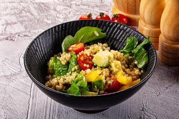 Bilgur tabuleh salad with vegetables