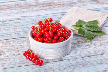 Raw ripe sweet juicy red currant