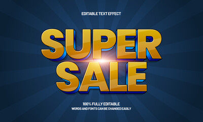 super sale editable sale text effect for promotion and advertising