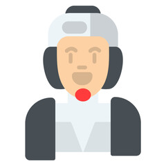 Female Robot Face Icon