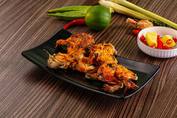 Gourmet cuisine - fried fresh frog