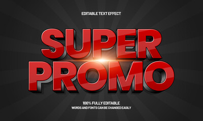 Obraz premium super promo editable sale text effect for promotion and advertising