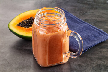 Sweet  juicy papaya smoothie detox