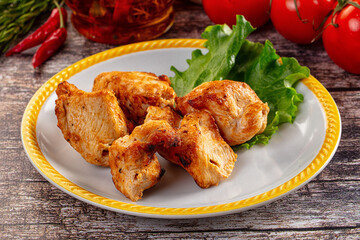Grilled chicken meat kebab barbecue