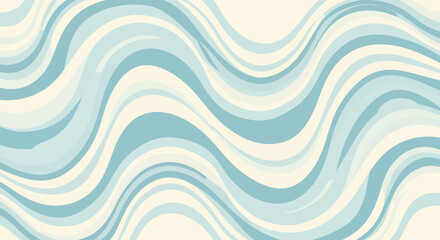 Abstract wavy pattern with light blue and beige colors, creating a fluid and dynamic design.