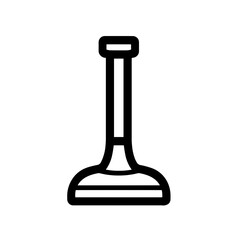 Minimalist Silhouette of a Plumbing Tool  Plunger Icon –