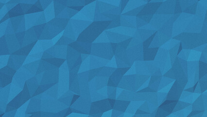 blue abstract geometric polygon technology background with grain