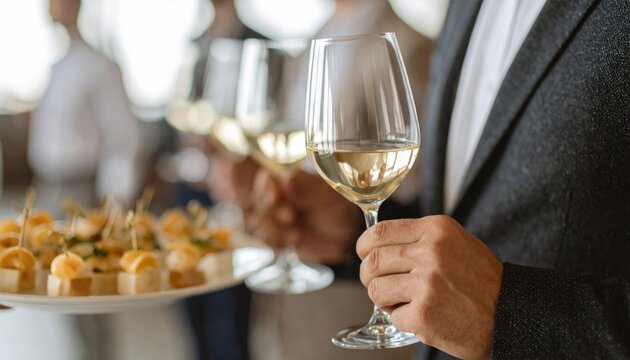 Elegant Corporate Event with Wine and Appetizers 