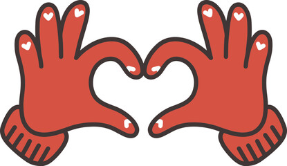 Obraz premium 장갑 손하트