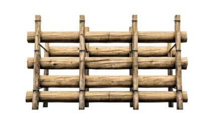 Wooden Log Barrier Structure