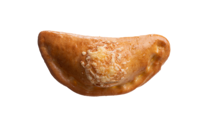 Delicious golden-brown empanada filled with savory ingredients, perfect for snacking or meals