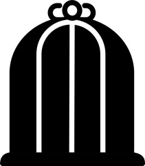 Bird cage icon. Vector graphics and not Artificial Intelligence, logo illustration. Replaceable vector design.