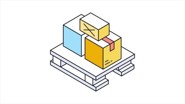 Packages Pallet Animated Mp4 File