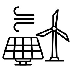 Renewable Energy Mix Icon