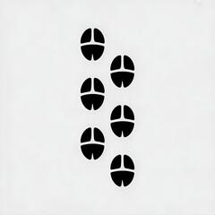 silhouettes of cow, buffalo, etc. footprints