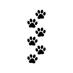 silhouette of dog footprints
