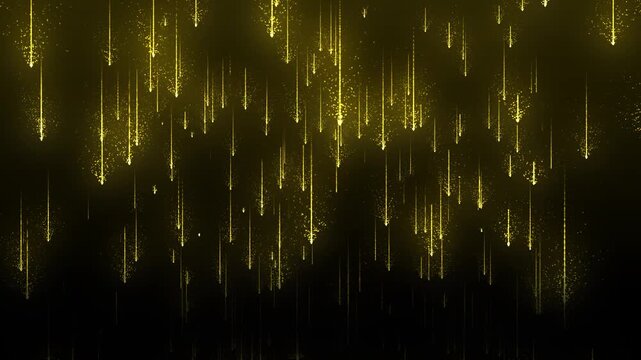 Seamless Looping Golden Particle Rain Effect
