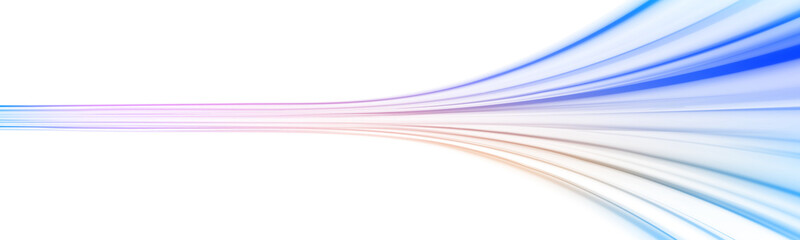 Abstract high-speed motion: colorful data stripes, expressway headlights. Long exposure, light painting photography.