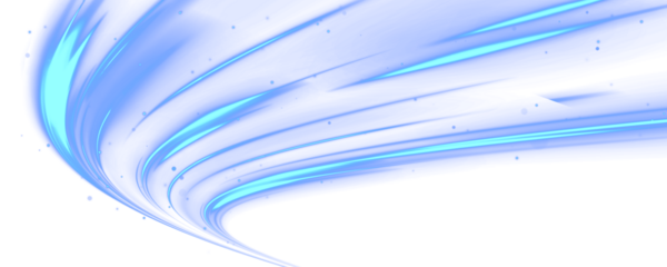 Digital blue light waves flow smoothly across a gradient background, creating a futuristic sense of movement. Perfect for technology, air flow, or data visualization themes.