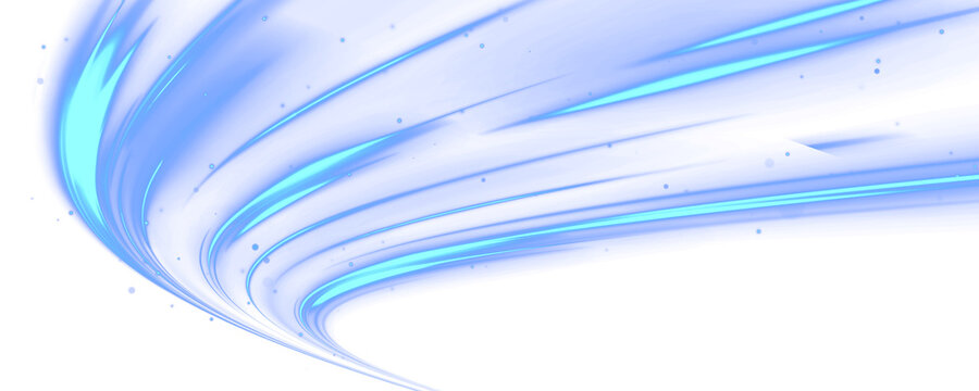 Digital blue light waves flow smoothly across a gradient background, creating a futuristic sense of movement. Perfect for technology, air flow, or data visualization themes.