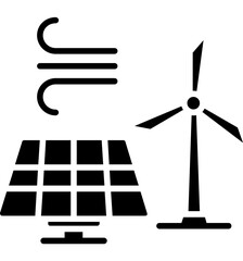 Renewable Energy Mix Icon