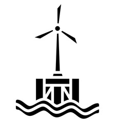 Offshore Wind Platform Icon