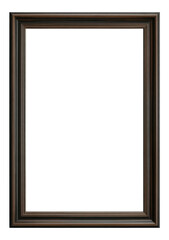 Dark Brown Wooden Picture Frame with Elegant Carved Profile