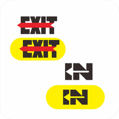 Emergency Exit Sign Vector Icon