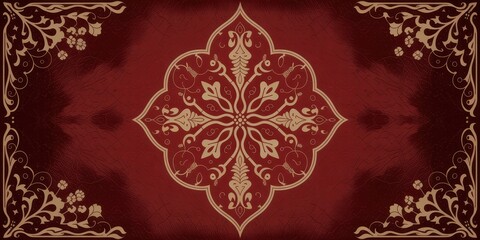 Luxurious Islamic Geometric Patterned Cover in Gold