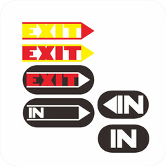 Emergency Exit Sign Vector Icon