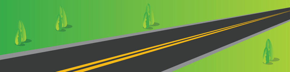 Straight road vector template isolated on background.  Racing track road vector traffic marking lane 