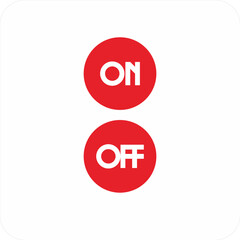 Power Off and On Button Icon Vector