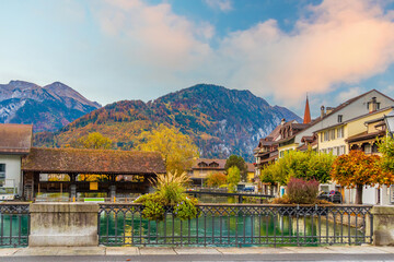 Interlaken city skyline, cityscape of Switzerland © f11photo