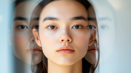 Young woman reflecting on multiple identities and perceptions