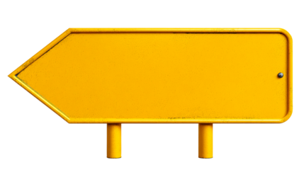 Yellow Directional Sign with Textured Surface