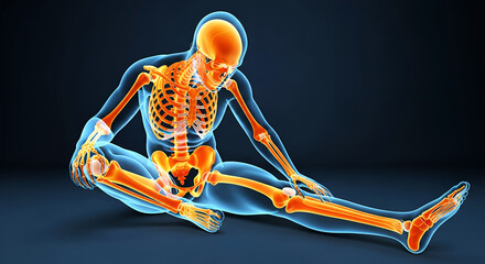 Human skeleton anatomy medical illustration body bone