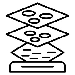 Abstract Layered Geometric Shapes Illustration