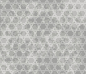 かごめ　和柄　日本の伝統文様　モノクロ