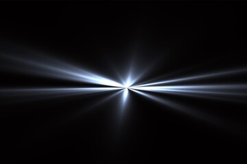 Blue White Sci-Fi Starburst Flare Overlay​, Starburst Blue Light Burst Effect Overlay​, Cosmic White Starburst Rays Effect