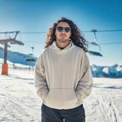 Winter Sports Portrait on Pristine Alpine Slopes